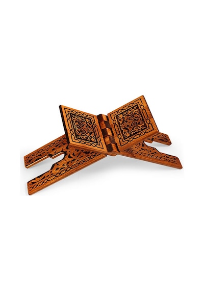 Selçuklu Ahşap Yakma Desenli Rahle 55X18.5 Cm