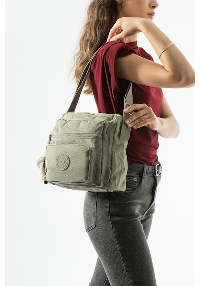 Baginn Kadın Postacı Çanta 28 32 Cm 571 Collection Klinkır Hafif Yağmur Geçirmez Klinkır Kumaş Çok Cepli Bej