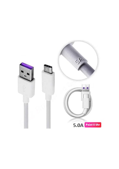 5A Xiaomi Huawei Uyumlu Type-C Hızlı 1 Metre Şarj Kablosu