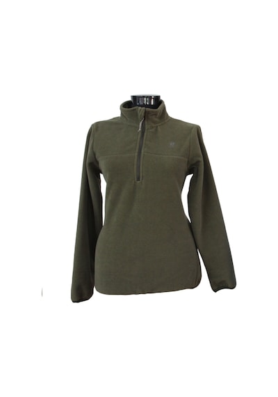 Yarım Fermuarlı Polar Khaki Çok Renkli