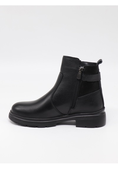 Nesilshoes Nesil Shoes Marr 860 Hakiki Deri İçi Kürklü Kadın Bot Siyah
