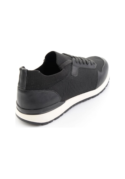 Bambi Siyah Hakiki Deri Erkek Sneaker E01730580382