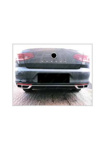 Vw Passat B8.5 Krom Egzoz Çerçevesi 3 Prç 2019 Üzeri P.Çelik