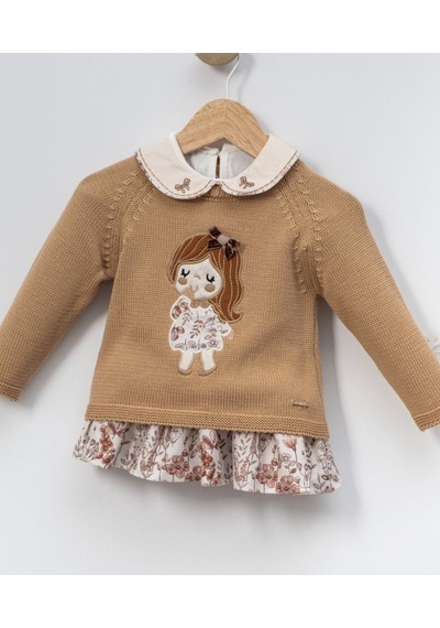 Xo Kids Kız Çocuk Elbise 6-36 Ay 4018 Camel