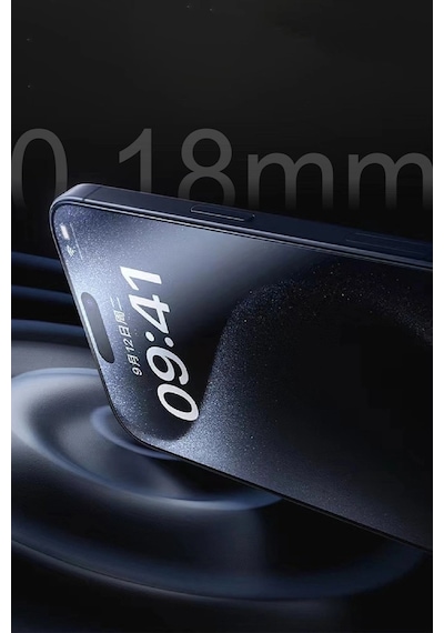 Apple iPhone Uyumlu 15 Pro Bilvis 0.18mm Plus Cam Ekran Koruyucu