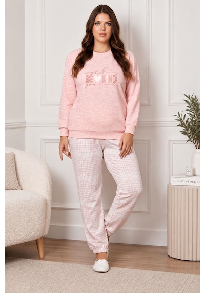 Gd Goldoremi Kadın Premium Büyük Beden Pembe Kışlık Uzun Kollu Pijama Takım Gd Goldoremi Kadın Premium Büyük Beden Pembe Kışlık Uzun Kollu Pijama Takım