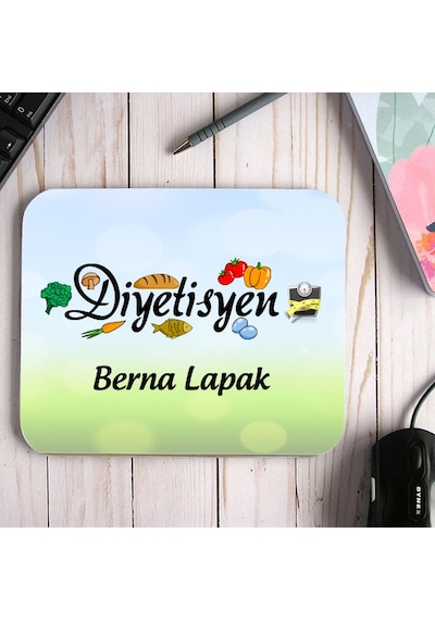 Diyetisyene Özel Isimli Mouse Pad