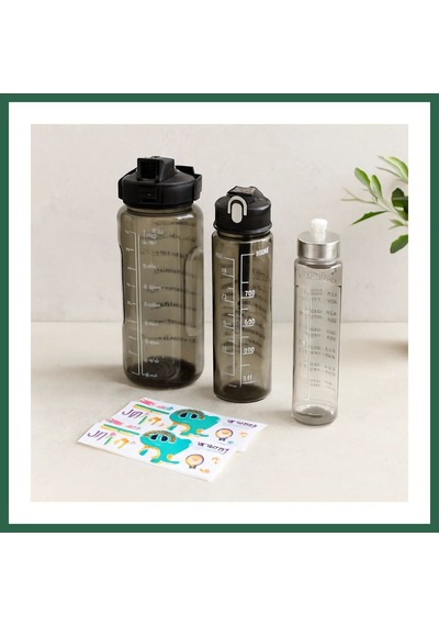 Bezos 3'lü Pipetli Motivasyon Suluk Seti 500/900/2000 Ml Telefonluklu Bzs01