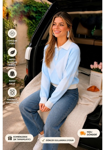 Flex Fashıon Kadın Polo Yaka Trend Oversize Popüler Triko Kazak Bebe Mavi Bebe Mavi - 744392241 Bebe Mavi - 744392241 Bebe Mavi Flex Fashıon Kadın Polo Yaka Trend Oversize Popüler Triko Kazak Bebe Mavi Bebe Mavi - 744392241 Bebe Mavi - 744392241 Bebe Mavi