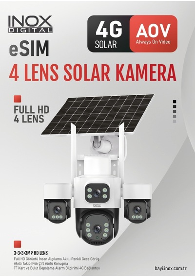 -x14 4lens E-sim Solar Kamera