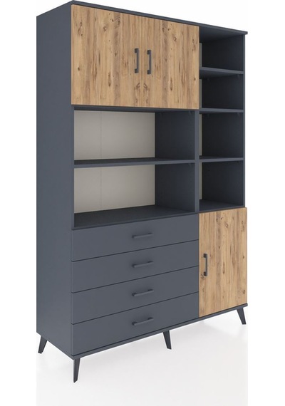 Hyperion Dolap 9 Raflı 4 Çekmeceli 3 Kapaklı 132x44x195 Antrasit-çam/antrasit Atlas Çam/antrasıt Hyperion Dolap 9 Raflı 4 Çekmeceli 3 Kapaklı 132x44x195 Antrasit-çam/antrasit Atlas Çam/antrasıt