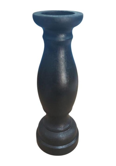 Ahşap Siyah Şamdan 20x7cm
