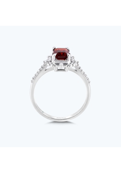 Altınbaş Pırlanta Garnet Emerald Kesim Yüzük Pnf046ga-14k