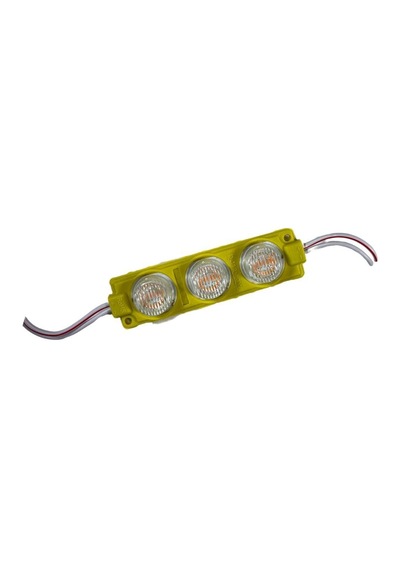 24 Volt Amber Sarı 3 Watt 3 Lü Lensli 3030 Reklamcı Modül 10 Adet