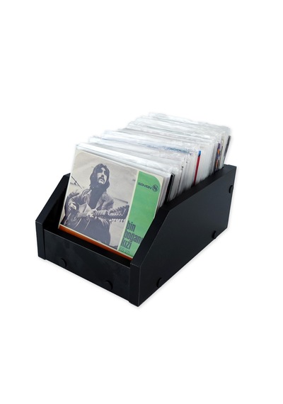 Ahşap 7" Plak Kasası Siyah