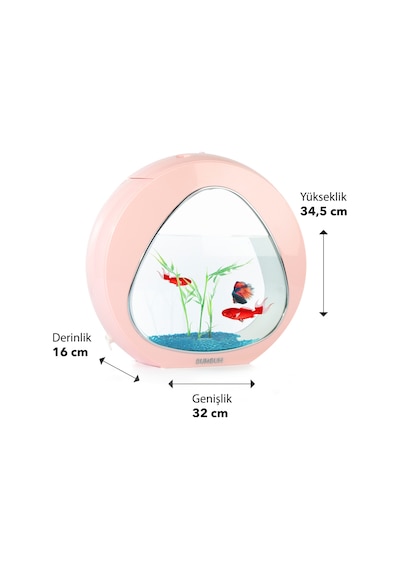 Sunsun Ya-02 Akvaryum 6 L Pembe
