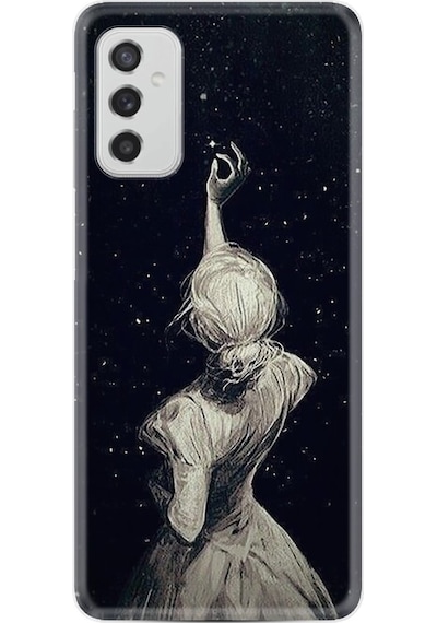 Samsung Uyumlu Galaxy M52 Kilif Silikon Star Woman 1332 539335264