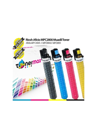 Tonermax Ricoh Aficio Mpc3001 / Mpc3300 / Mpc3501 Set Uyumlu Toneri