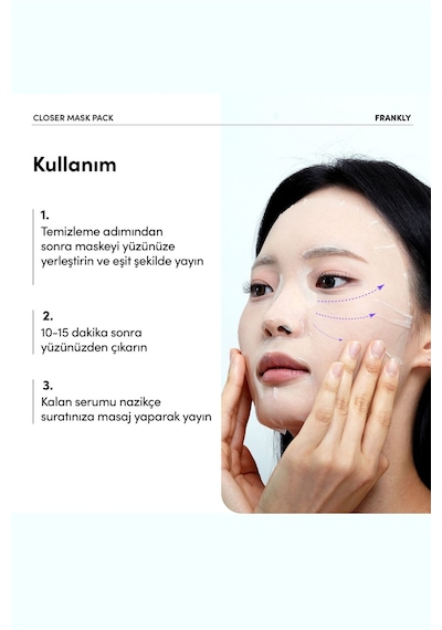 Frankly Pirinç Özü Peptit Ve Kolajen İçeren Gözenek Sıkılaştırıcı Kağıt Maske 22 ML