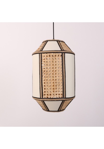 Özden 45x25 Cm Doğal Hazeran & Kumaş Avize Mix