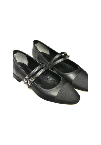 Fox Shoes U725512109 Siyah Kadın Babet Siyah