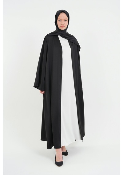 Şakika Kadın Aysaha Abaya Ferace & Şal-145cm Siyah