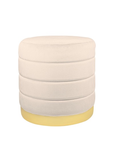 Lungo Roller Gold Kaplama Luxery Puf- Krem Babyface Kumaş Pofuduk Oturma Pufu&makyaj Pufu&bench