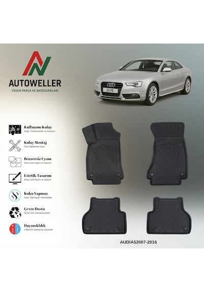 Audi A5 2007-2016 Uyumlu Havuzlu Oto Paspas