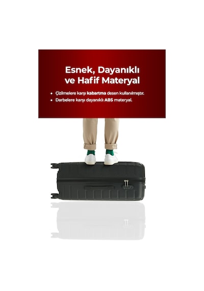 Cotpoly Home Diamond Abs Büyük Boy Valiz Siyah