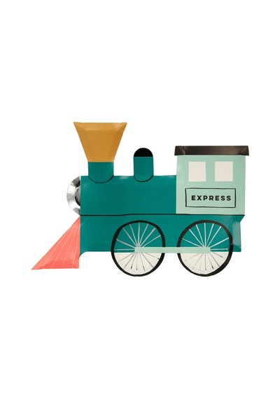 Meri Meri - Train Plate - Tren Tabak - 8'li