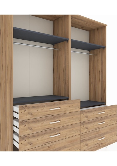 Hyperion Gardrop 4 Raflı 7 Çekmeceli 2 Askılı 176x44x221 Çam-antrasit/çam Antrasit/çam Hyperion Gardrop 4 Raflı 7 Çekmeceli 2 Askılı 176x44x221 Çam-antrasit/çam Antrasit/çam