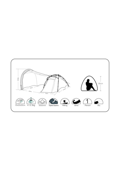 Wildland C Mover 3 Mevsim 1 Kişilik Kamp Çadırı Mavi