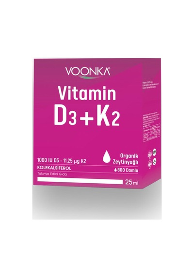 Voonka Vitamin D3+k2 Damla 25 Ml 2 Adet