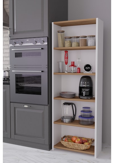 5 Raflı Mutfak Rafı 150 Cm Kiler Rafı, Kahve Köşesi Organizer Ve Çok Amaçlı Raf,mutfak Dolabı Beyaz - Atlantik Çam 5 Raflı Mutfak Rafı 150 Cm Kiler Rafı, Kahve Köşesi Organizer Ve Çok Amaçlı Raf,mutfak Dolabı Beyaz - Atlantik Çam