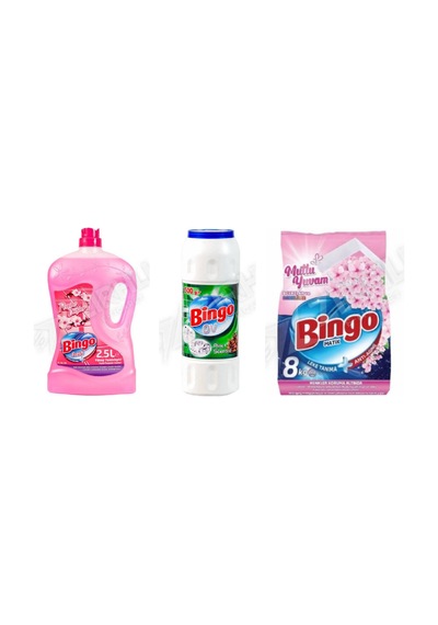 Bingo Yüzey Tem. Fresh 2.5 Lt + Ovma + Tüm Renkler Toz Det. 8 Kg 3'lü Set Diğer