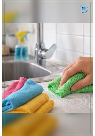 Mikrofiber Temizlik Bezi Çiziksiz Yüksek Emicilik Cam Mutfak Bany Çok Renkli