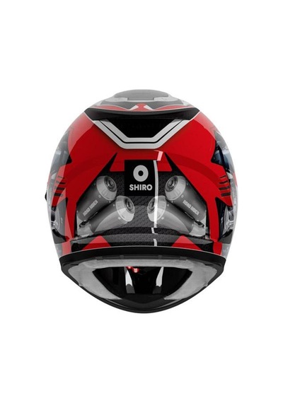 Shiro Sh-605 Sv Shadow Road Rider Full Face Motosiklet Kaskı Iridium Vizörlü Siyah - Kırmızı