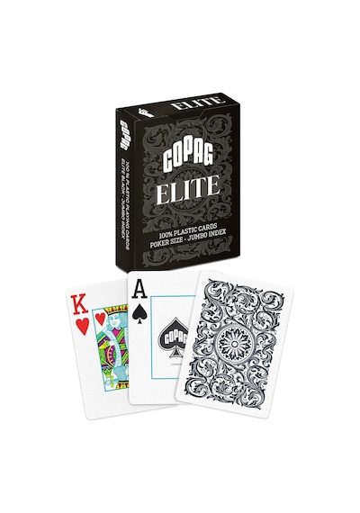 Copag %100 Plastik Oyun Kartları, Poker Boyu Endeks Tek Deste, Siyah