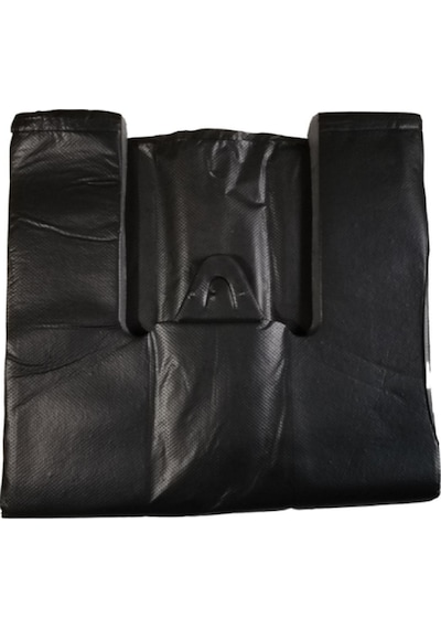 Kalbi Ticaret Siyah Poşet Kalın Küçük Boy 25 x 45 CM 1 KG Hışır Atlet Poşet