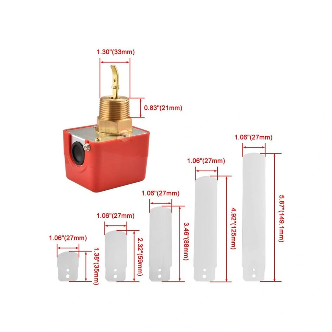 Hfs-25 Kürek Tipi Sıvı Akış Kontrol Şalteri-paddle Flow Switch Pirinç Gövde 15a 250vac
