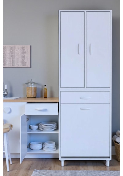 Eliusta Reli Dolap Beyaz Çok Kullanımlı 65 Cm Eninde Banyo Dolabı 60x171x32,5 Cm 2 Kapak 6 Raf Dolap Beyaz Eliusta Reli Dolap Beyaz Çok Kullanımlı 65 Cm Eninde Banyo Dolabı 60x171x32,5 Cm 2 Kapak 6 Raf Dolap Beyaz