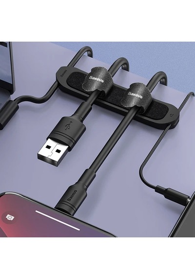 Baseus Cable Fixer Kit Kablo Organizatör Tutucu Ve Ayrıştıcı- 5775 Siyah