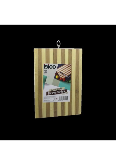 Bambu Kesme Tahtası 22x32x1.3 Cm Metal Kulplu Açık Ceviz