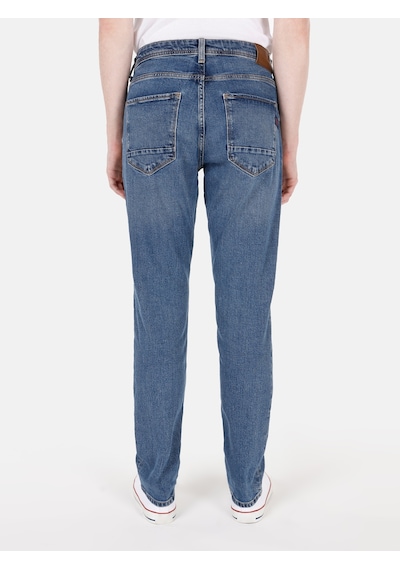 Colin's 044 Karl Normal Kesim Düşük Bel Düz Paça Erkek Pantolon CL1072435 Denim