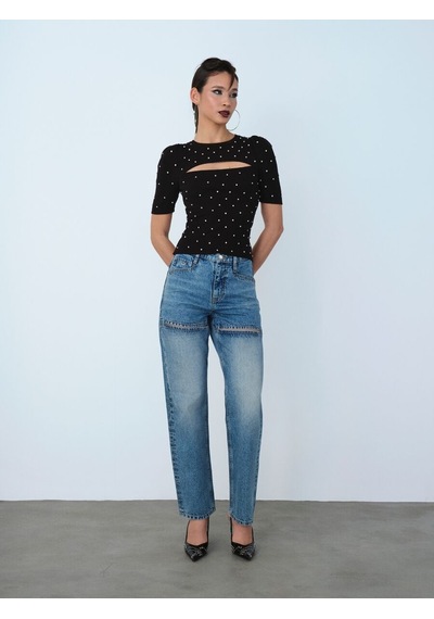 LOFT Slim Fit Kadın Bluz K.kol Lf2036515 Q1.v1 Siyah