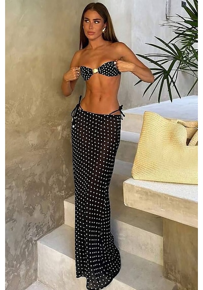 Alyana Brazilian Bikini Üçlü Set - Siyah