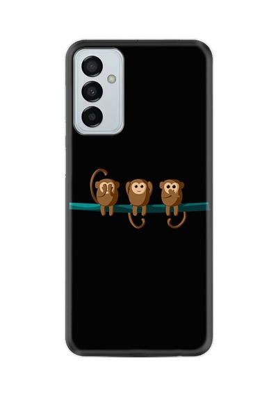 Samsung Samsung Galaxy Uyumlu A04s Kılıf Resimli Desenli Silikon Platinium Series Üç Maymun 1871