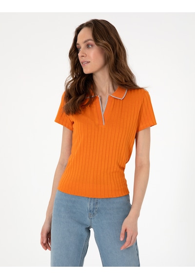 Pierre Cardin Kadın Turuncu Tişört Basic 50306039-vr051 Turuncu