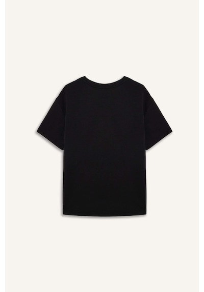 DeFactoFit Oversize Geniş Kalıp Bisiklet Yaka Sporcu Modal Kısa Kollu Siyah Tişört D7127AX25SPBK81 DeFactoFit Oversize Geniş Kalıp Bisiklet Yaka Sporcu Modal Kısa Kollu Siyah Tişört D7127AX25SPBK81