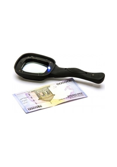 Büro Ev Ofis Döviz Bürosu İçin 60mm 6led Işıklı Büyüteç Mor Işıklı Yalancı Para İnceleme Büyüteci